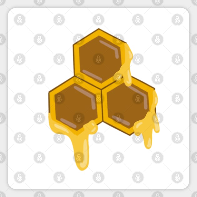 Dripping Honey Hexagon Hive Sticker by Oddoty